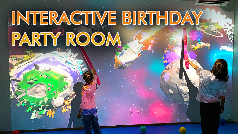 Interactive birthday party room